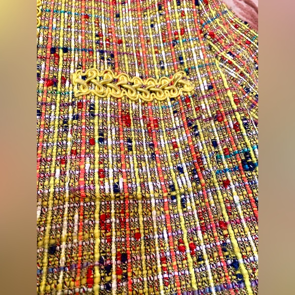 PLEIN SUD PARIS FAYCAL AMOR 1990s VINTAGE NEON TWEED JACKET - Picture 8 of 10